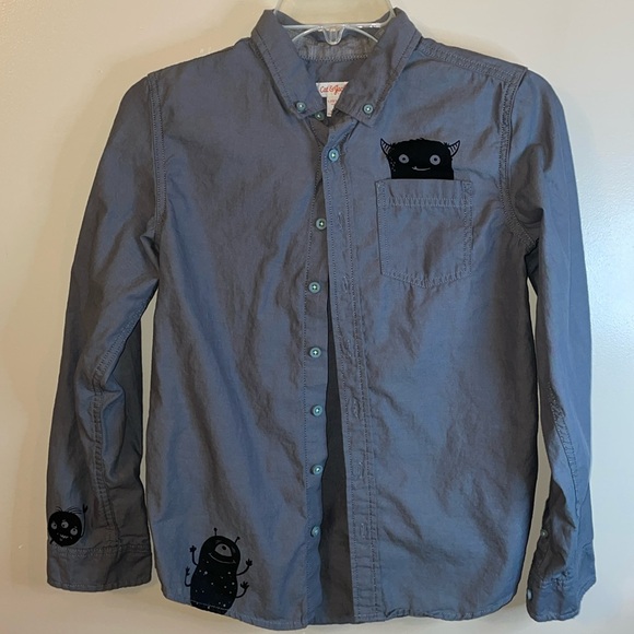 Boys button down shirt with monsters - Picture 2 of 7